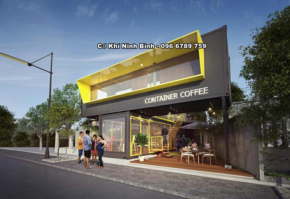 Thiết kế Quán Cafe bằng nhà khung thép